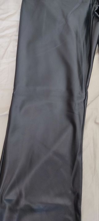 Pantalones de cuero negros talla L