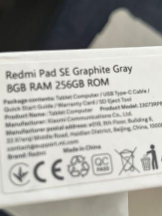 Xiaomi Redmi Pad SE 8/256GB Nuevo