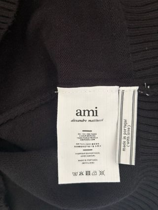 Maglione Ami Paris nero con cuore rosso