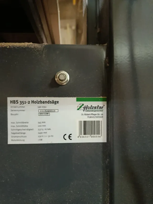 Sierra de cinta Holzstar HBS 351-2