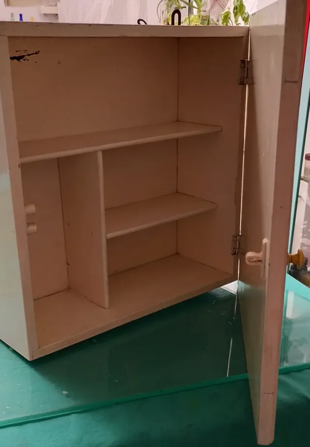 Armario baño madera beige