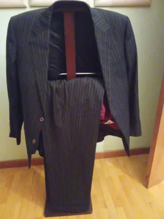 Traje de chaqueta y pantalón de rayas italiano pur