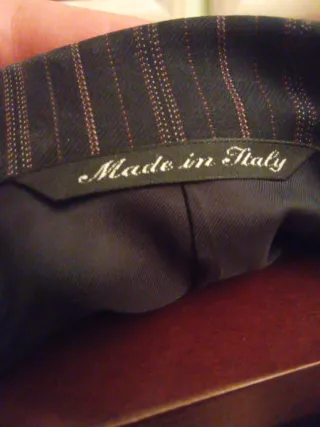 Traje de chaqueta y pantalón de rayas italiano pur