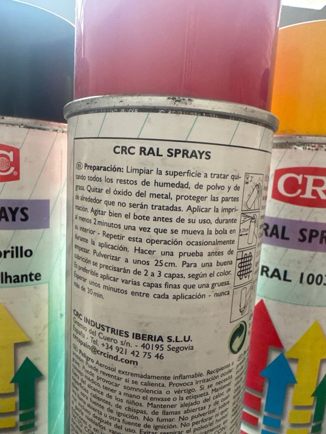 Sprays CRC Colores Varios