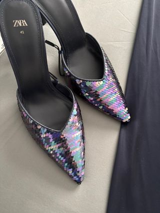 Zapatos de fiesta Zara Talla 41 lentejuelas