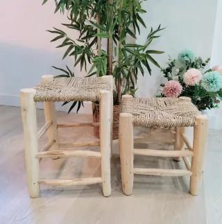Taburete de Madera Artesanal