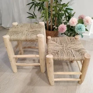 Taburete de Madera Artesanal