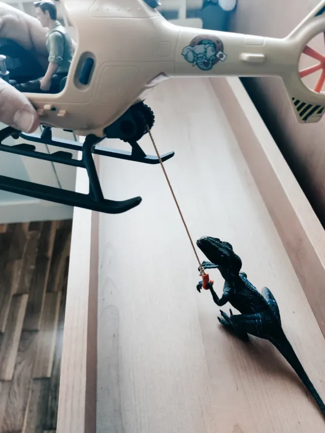 Helicóptero de juguete Parque Jurásico