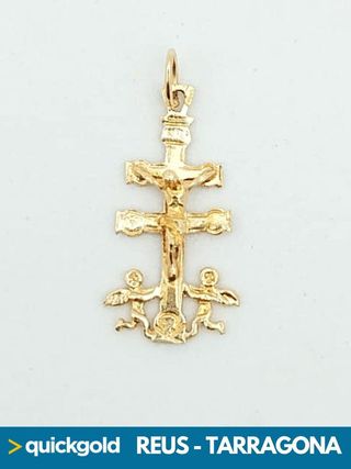 035-03-00652 CRUZ ORO DE 18K CARAVACA 1.24GR