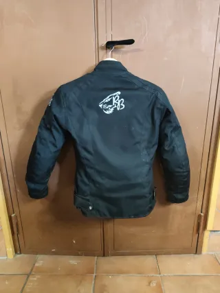 Chaqueta de moto negra, talla XS