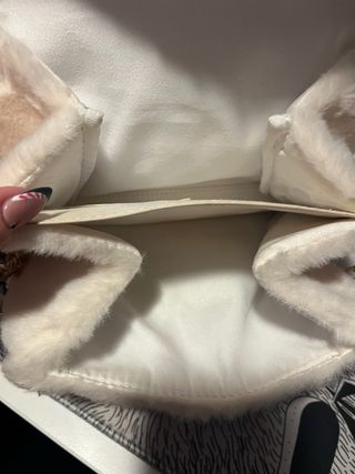 Bolso Morgan pelo suave beige/blanco