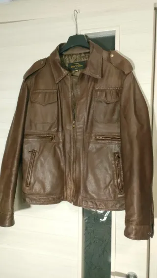 Giubbotto in pelle Van D'or uomo marrone