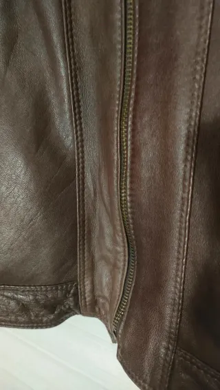 Giubbotto in pelle Van D'or uomo marrone