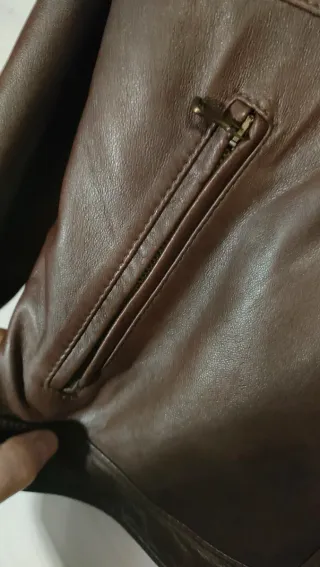 Giubbotto in pelle Van D'or uomo marrone