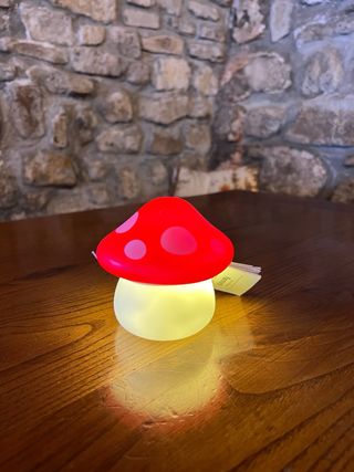 Lampada fungo rossa e rosa