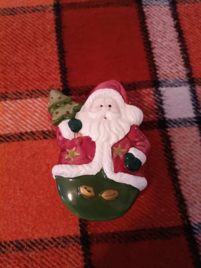 Babbo Natale con albero in ceramica