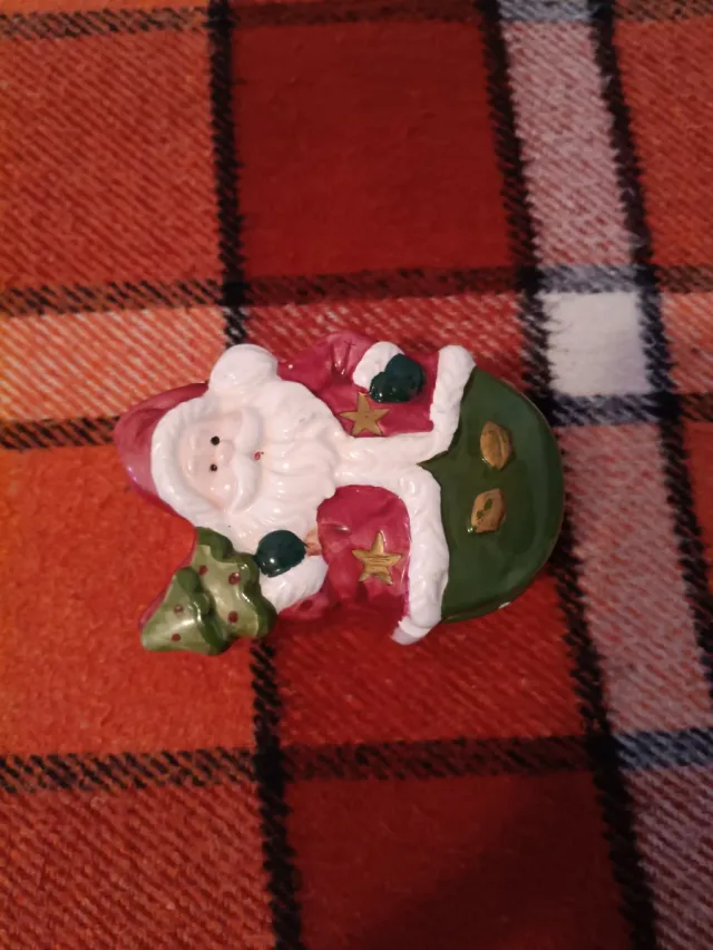 Babbo Natale con albero in ceramica