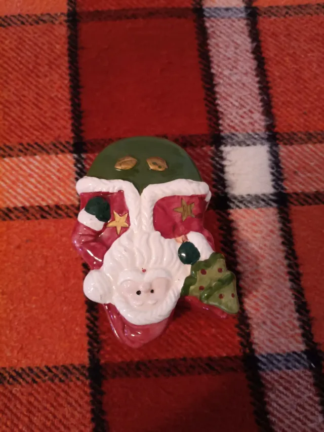 Babbo Natale con albero in ceramica