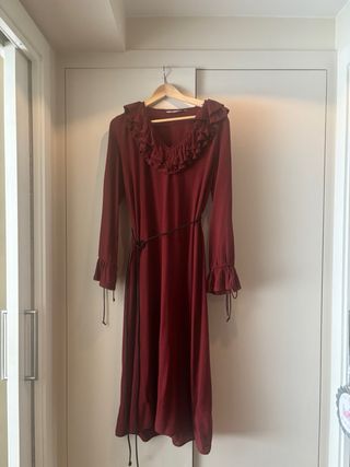 Vestido Zara Boho Chic Granate