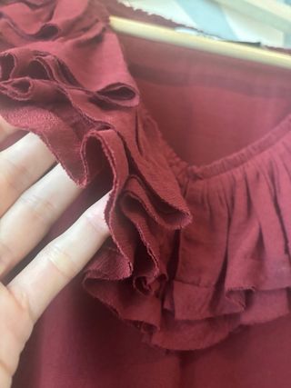 Vestido Zara Boho Chic Granate