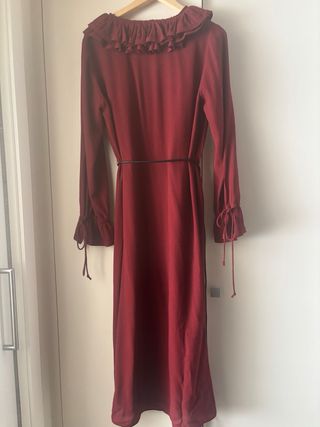 Vestido Zara Boho Chic Granate