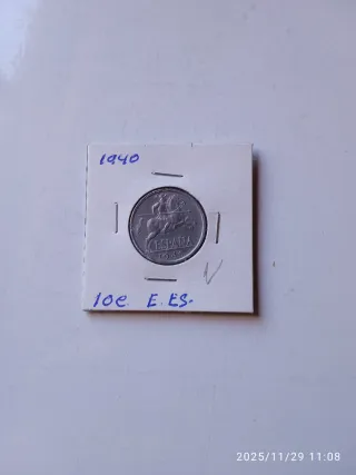 10 céntimos 1940 Estado español