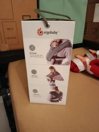 Mochila portabebés gris