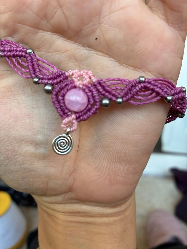 Gargantilla macramé hecha a mano