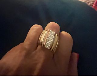 Anello a fascia oro e argento