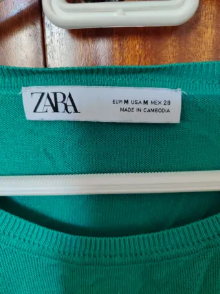 Camiseta Zara Algodón Manga Larga Talla M