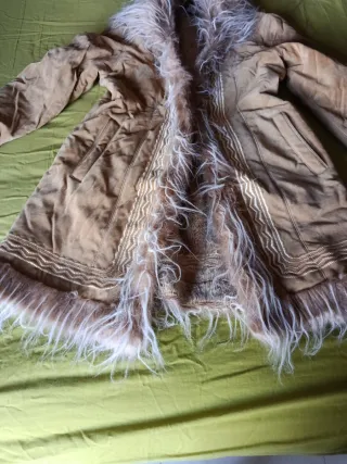 Abrigo mujer talla L/40 beige/marrón