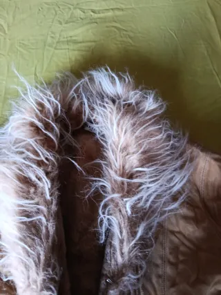 Abrigo mujer talla L/40 beige/marrón