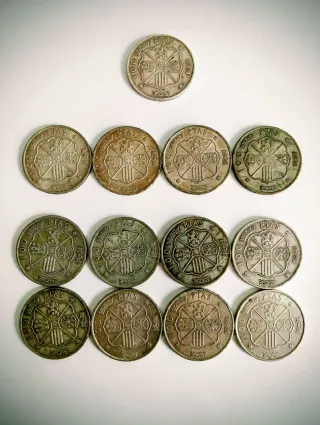 13 Monedas 100 Pesetas Plata Franco