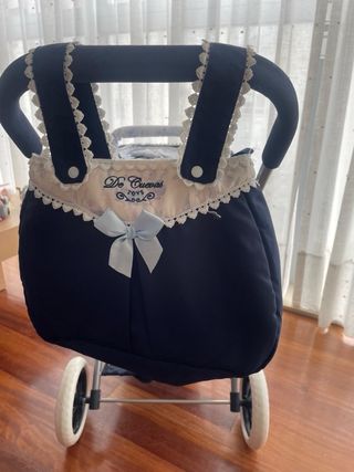 Carrito Muñecas DeCuevas Azul con Bolso