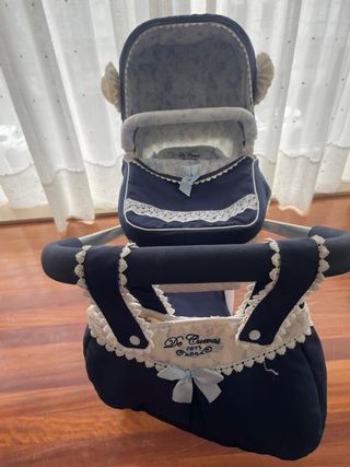 Carrito Muñecas DeCuevas Azul con Bolso