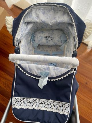 Carrito Muñecas DeCuevas Azul con Bolso