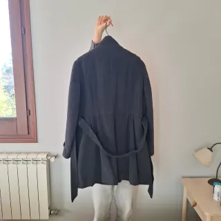 Abrigo 3/4 de lana gris