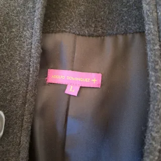 Abrigo 3/4 de lana gris