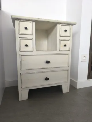 Mesita de noche madera pino