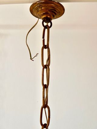 Lámpara colgante cristal y metal