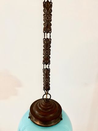 Lámpara colgante cristal y metal