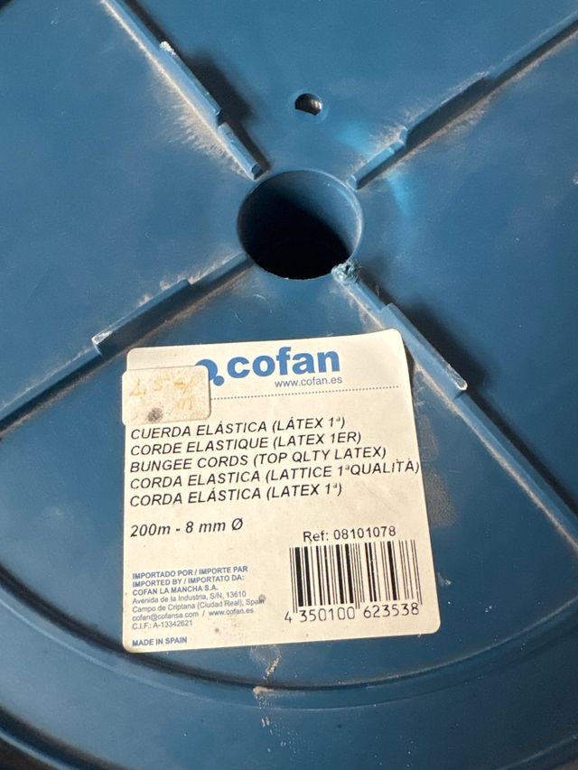 Cuerda Elástica Látex Cofan Rollo