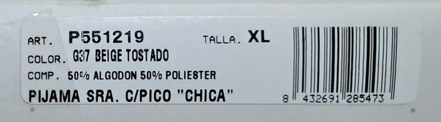 Pijama Invierno Mujer XL