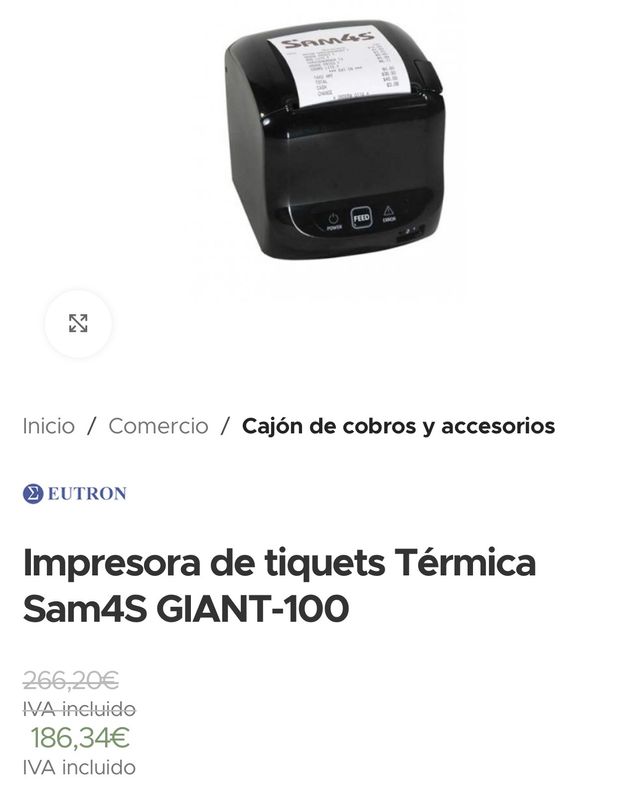 Impresora Térmica SAM4S Negra