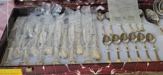 Servizio posate Gottinghen oro 18 kt e acciaio