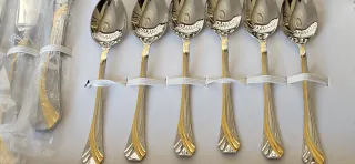 Servizio posate Gottinghen oro 18 kt e acciaio