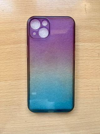 Custodia iPhone 13 sfumata blu e viola