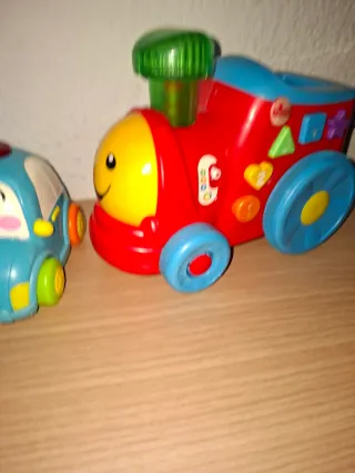 Lote 2 Juguetes Coche y Tren Fisher Price