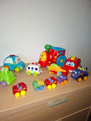 Lote 2 Juguetes Coche y Tren Fisher Price