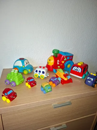 Lote 2 Juguetes Coche y Tren Fisher Price